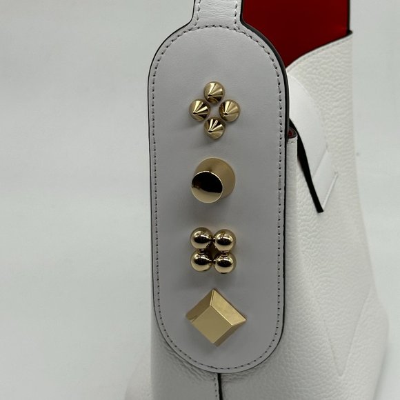 Christian Louboutin CARASKY Empire Leather Shoulder Crossbody Bucket Bag - Picture 10 of 16